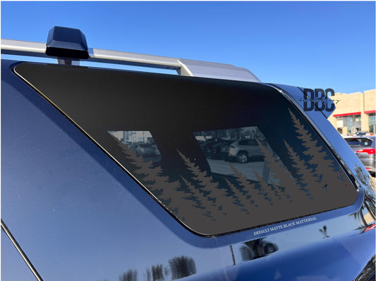 Pine Tree Forest Quarter Window Decal Compatible with Toyota 4Runner 2010–2027