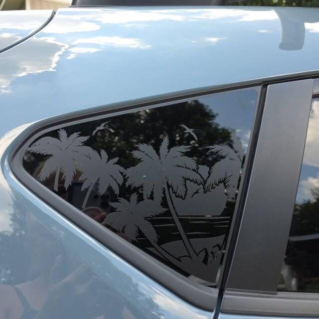 Palm Tree Quarter Window Decal – Compatible with Subaru Crosstrek (2012–2027)