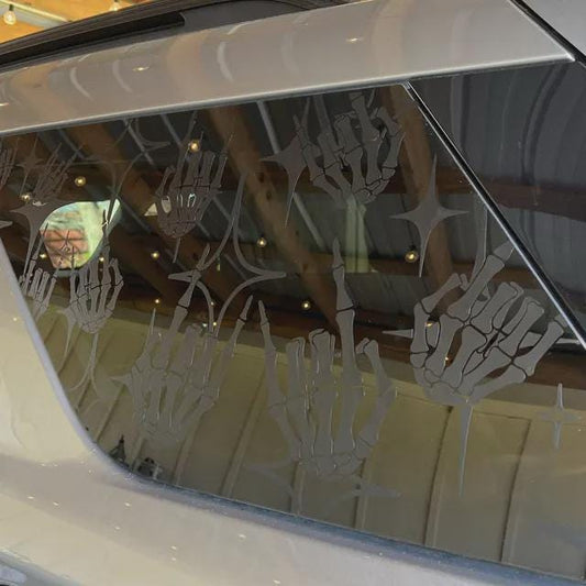 Skeleton Peace Quarter Window Decal – Compatible with Ford Explorer (2011–2026)