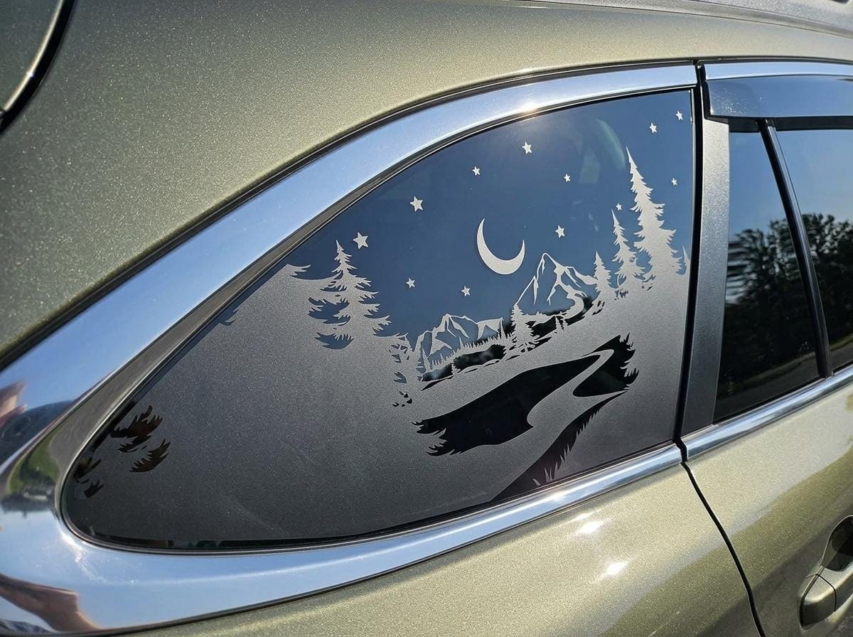 Starry Night Quarter Window Decal – Compatible with Subaru Outback (2010–2027)
