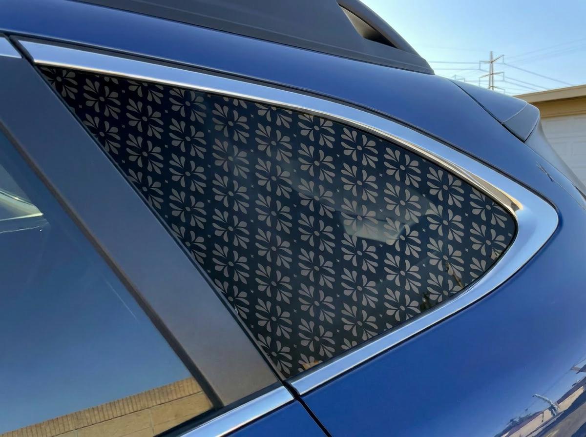Geometric Floral Quarter Window Decal – Compatible with Subaru Outback (2010–2027)