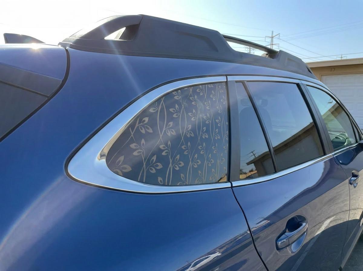 Flower Vine Quarter Window Decal – Compatible with Subaru Outback (2010–2027)