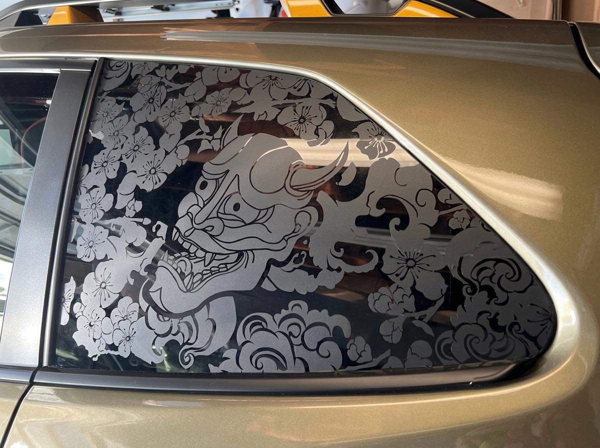 Oni Demon Quarter Window Decal – Compatible with Subaru Forester (2009–2027)