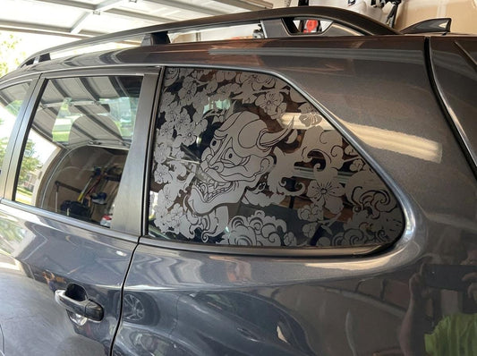 Oni Demon Quarter Window Decal – Compatible with Subaru Forester (2009–2027)