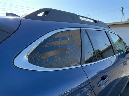 American Flag Triangles Quarter Window Decal Compatible with Subaru Outback 2010–2027