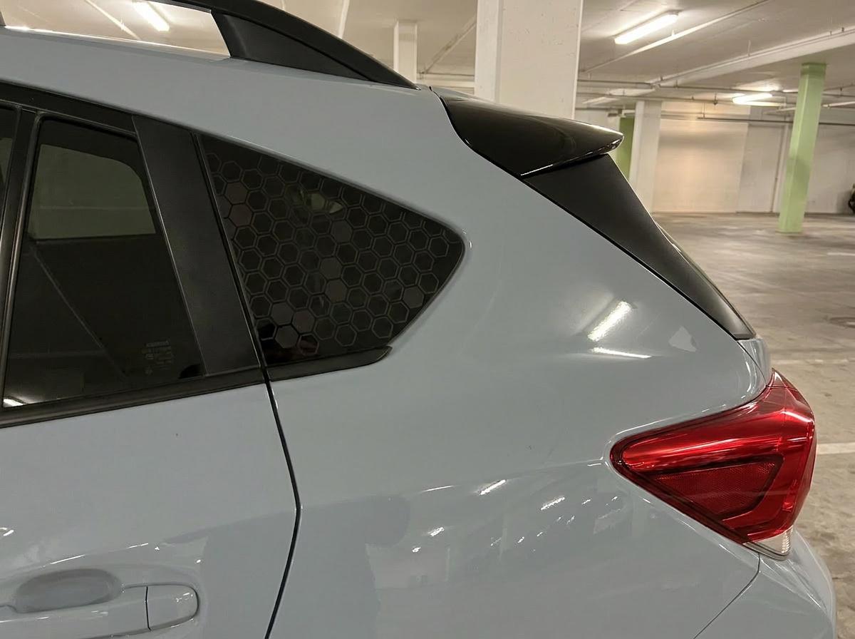Honeycomb Quarter Window Decal – Compatible with Subaru Crosstrek (2012–2027)