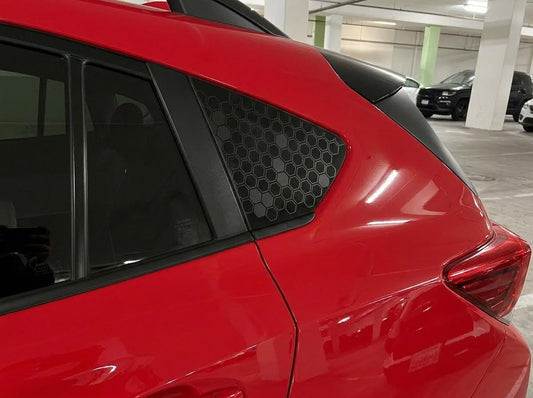 Honeycomb Quarter Window Decal – Compatible with Subaru Crosstrek (2012–2027)