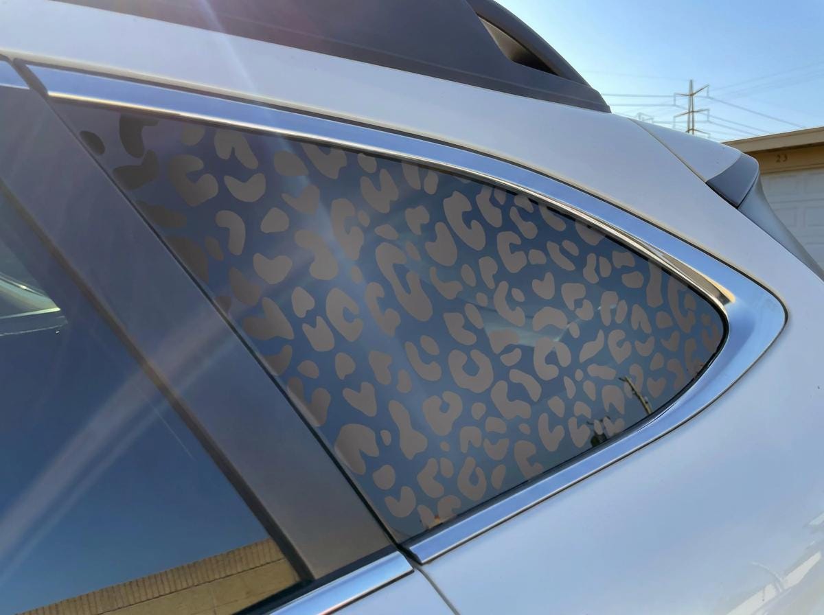 Leopard Print Quarter Window Decal – Compatible with Subaru Outback (2010–2027)