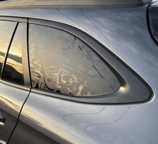 Oni Demon Quarter Window Decal – Compatible with Subaru Outback (2010–2027)