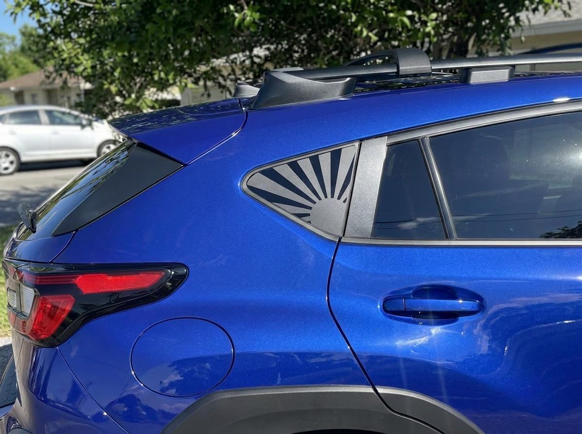 Rising Sun Quarter Window Decal Compatible with Subaru Crosstrek 2012–2027