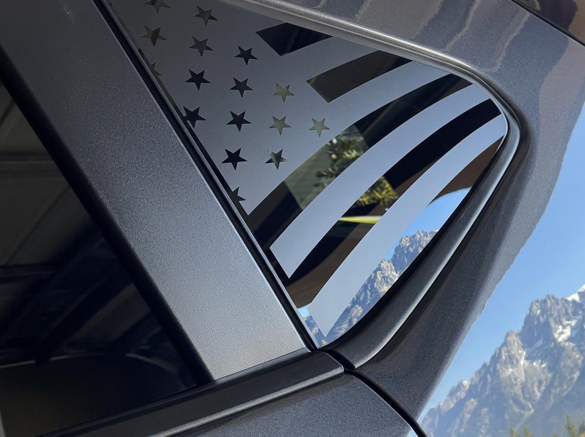 American Flag Quarter Window Decal Compatible with Subaru Crosstrek 2012–2027