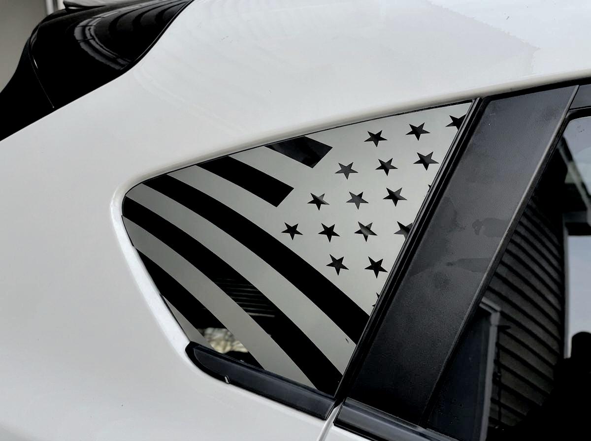 American Flag Quarter Window Decal Compatible with Subaru Crosstrek 2012–2027