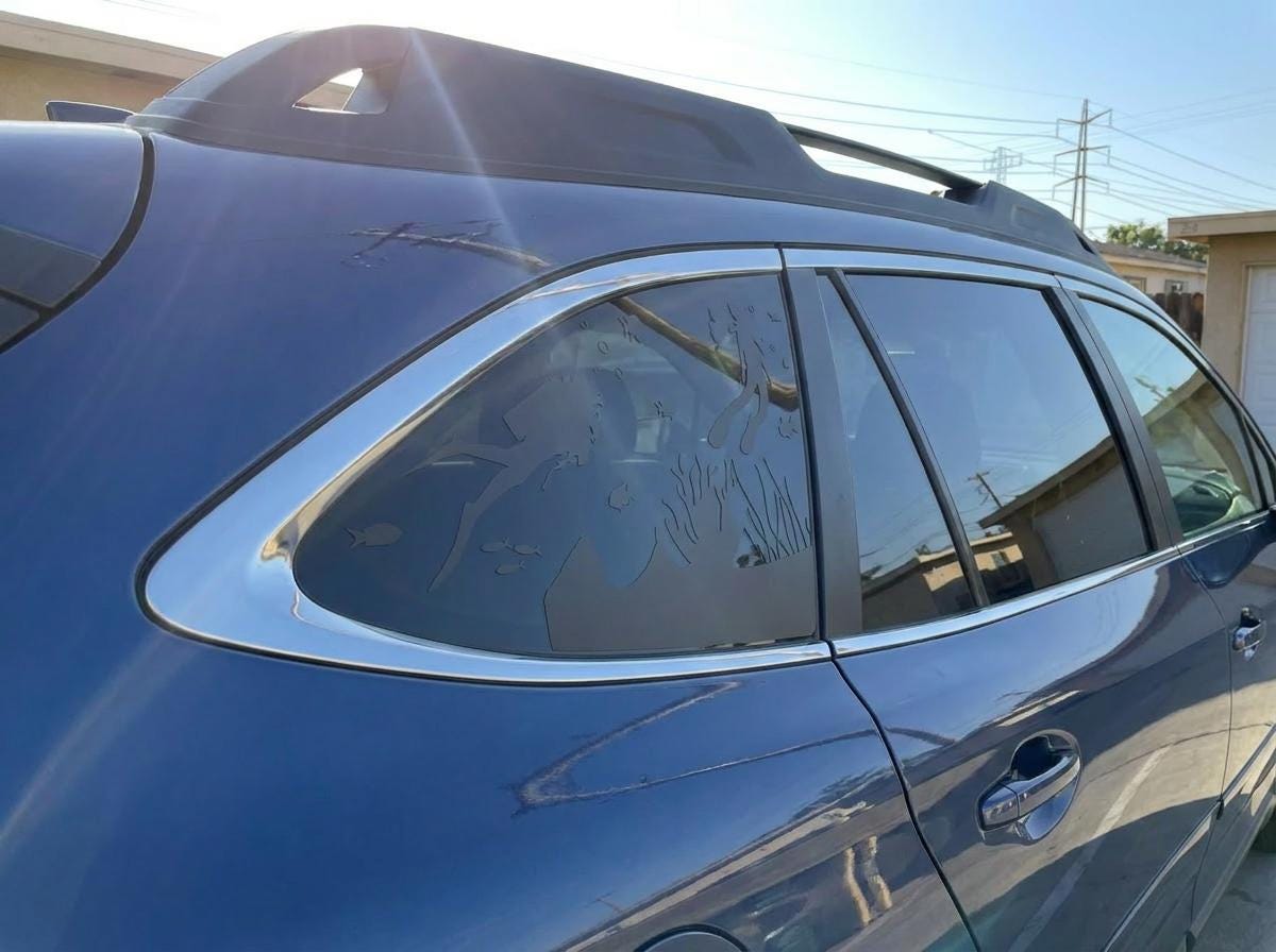 Scuba Diving Quarter Window Decal Compatible with Subaru Outback 2010–2027