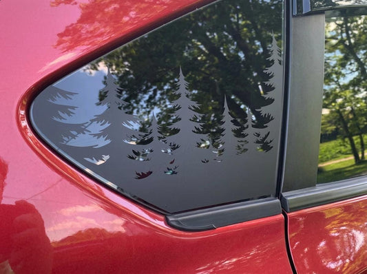 Pine Tree Quarter Window Decal – Compatible with Subaru Crosstrek (2012–2027)