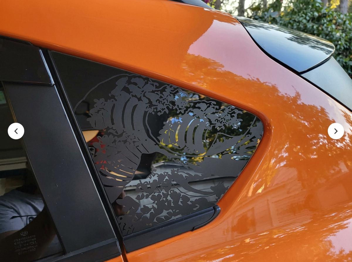 Japanese Wave Quarter Window Decal – Compatible with Subaru Crosstrek (2012–2027)