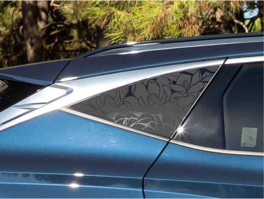 Magnolia Flower Quarter Window Decal – Compatible with Hyundai Tucson (2016–2026)