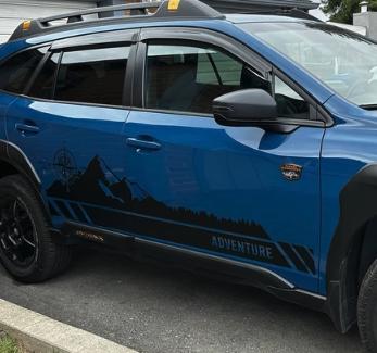 Compass Adventure Side Panel Decal – Forest Mountain Graphic