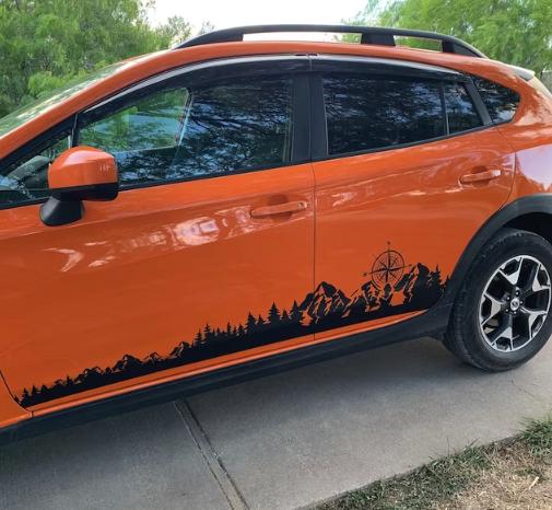 Compass Mountain Side Panel Decal – Compatible with Subaru Crosstrek