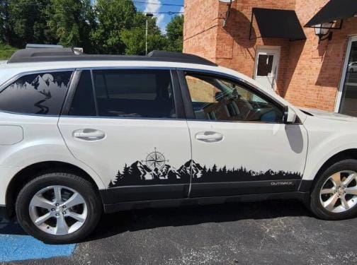 Compass Mountain Side Panel Decal – Compatible with Subaru Crosstrek