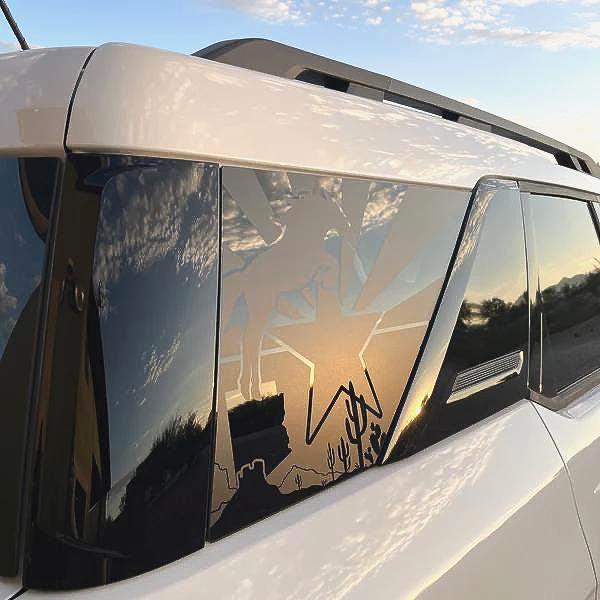 Arizona Star Quarter Window Decal Compatible with Ford Bronco Sport 2021–2027
