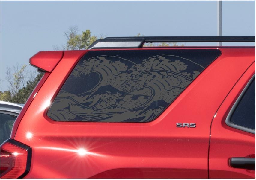 Japanese Wave Quarter Window Decal – Compatible with Toyota 4Runner (2010–2027)
