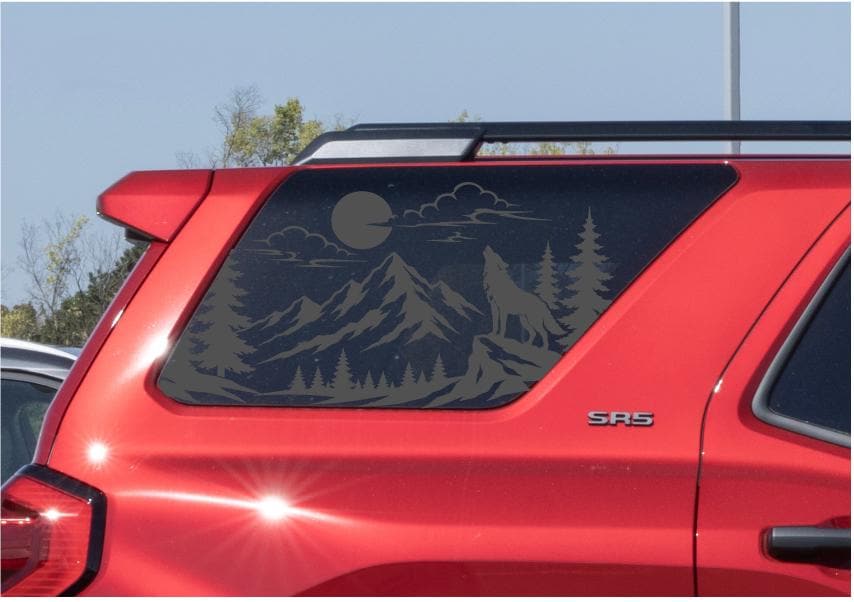 Wolf Mountain Quarter Window Decal – Compatible with Toyota 4Runner (2010–2027)