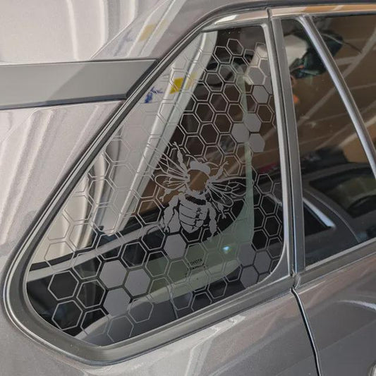 Honeycomb Bumblebee Quarter Window Decal Compatible with Toyota RAV4 2019–2027