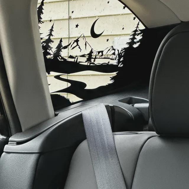 Starry Night Quarter Window Decal – Compatible with Subaru Outback (2010–2027)