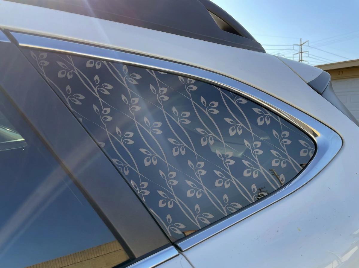 Flower Vine Quarter Window Decal – Compatible with Subaru Outback (2010–2027)