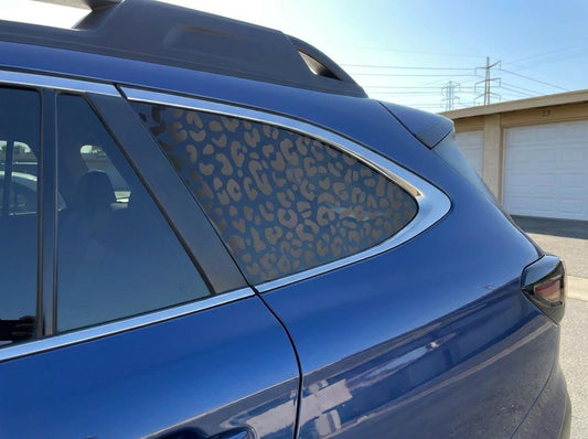 Leopard Print Quarter Window Decal – Compatible with Subaru Outback (2010–2027)