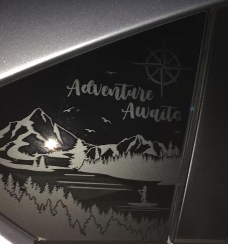 Paddle Girl Quarter Window Decal – Compatible with Subaru Crosstrek (2012–2027)