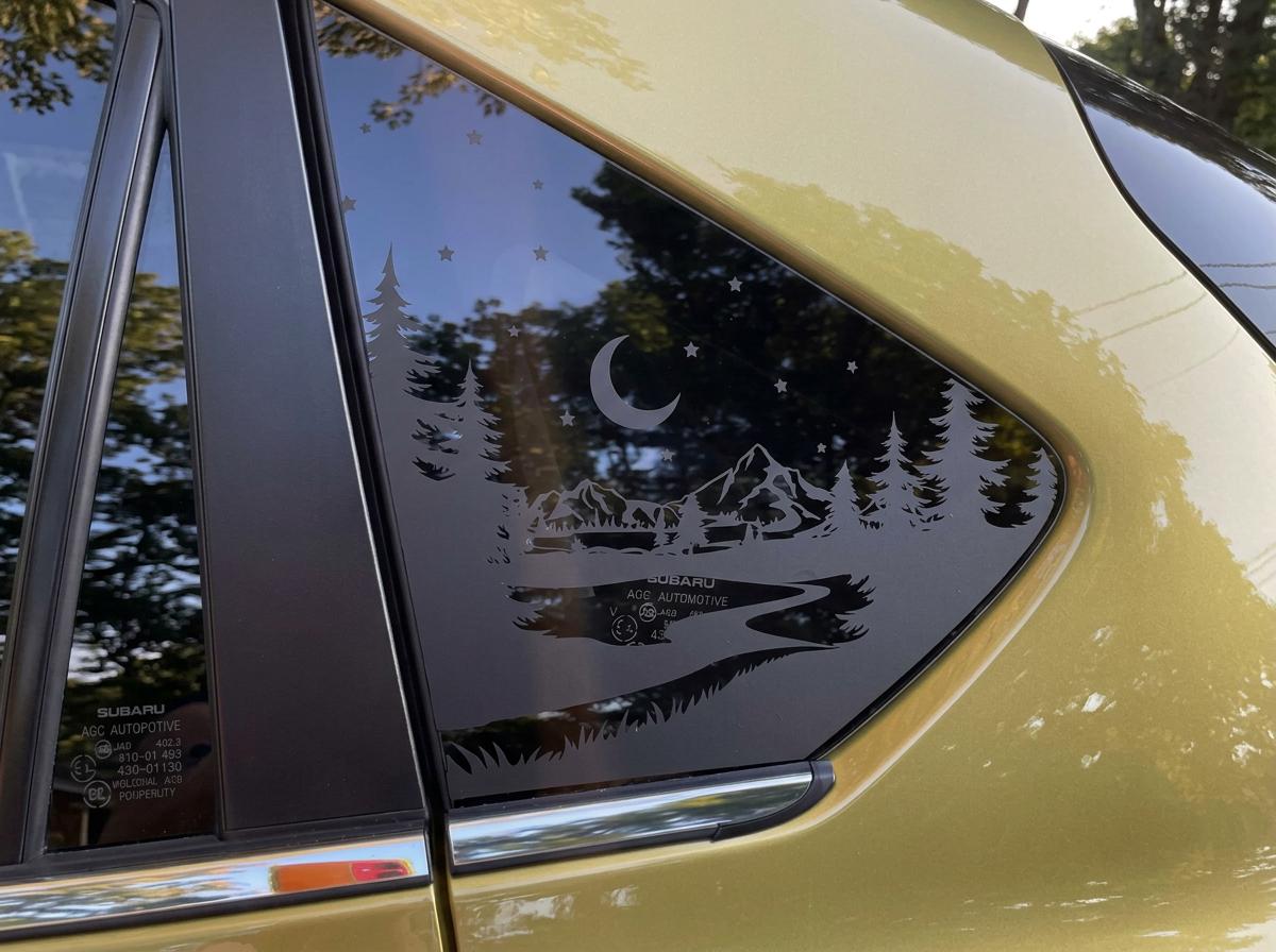 Starry Night Quarter Window Decal – Compatible with Subaru Crosstrek (2012–2027)