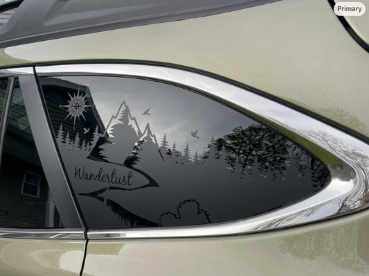 Wanderlust Quarter Window Decal Compatible with Subaru Outback 2010–2027
