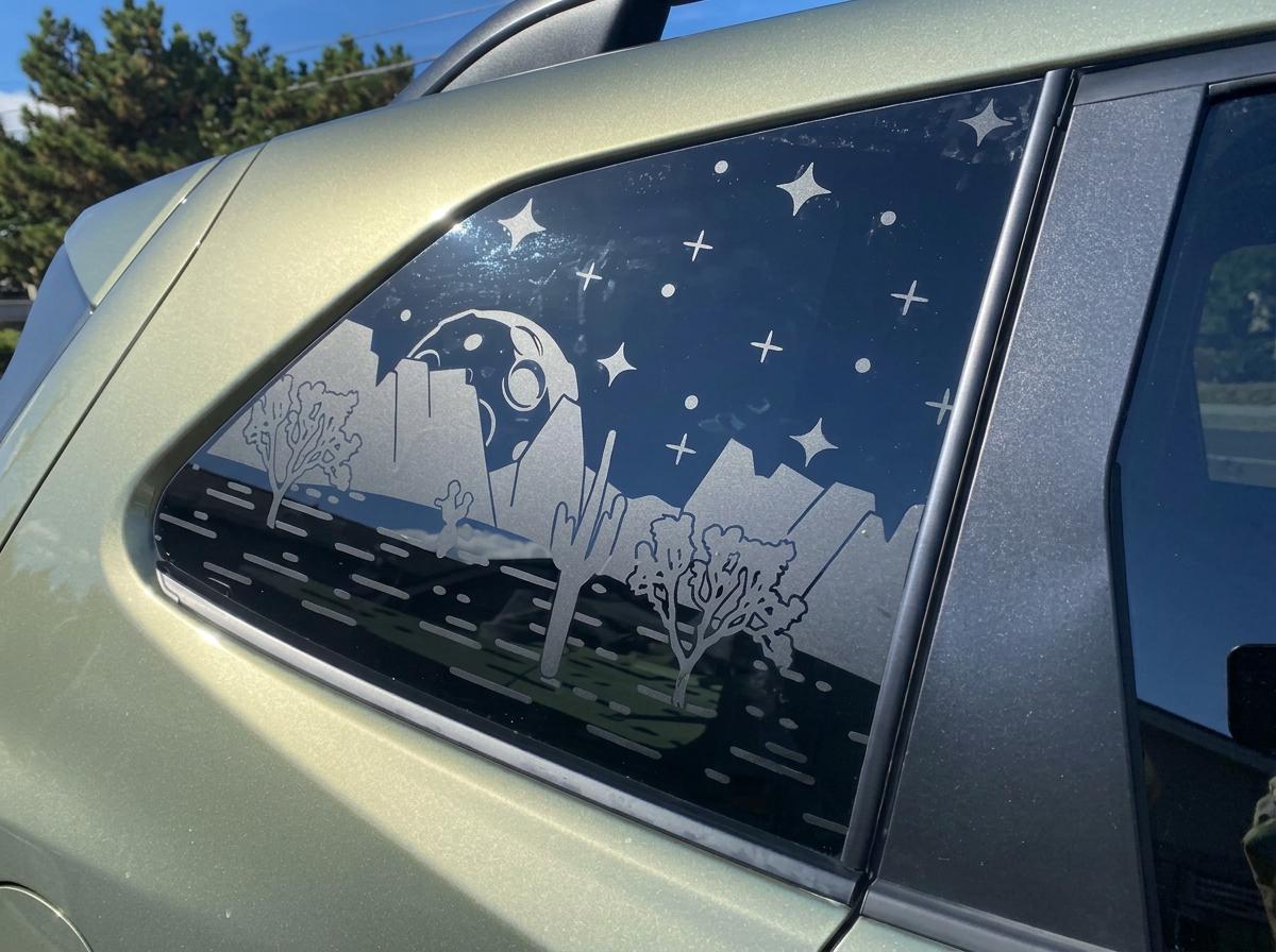 Night Sky City Quarter Window Decal – Compatible with Subaru Forester (2009–2027)