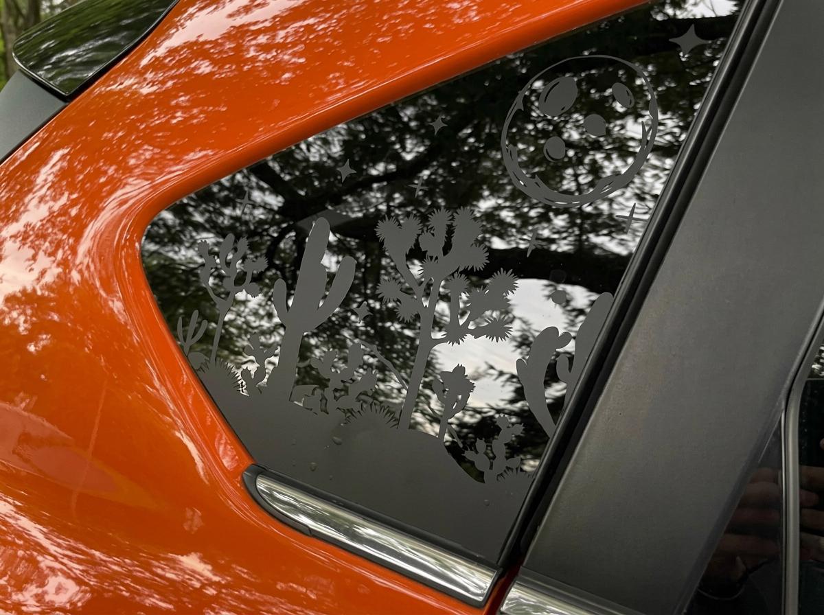 Desert Scene Quarter Window Decal Compatible with Subaru Crosstrek 2012–2027