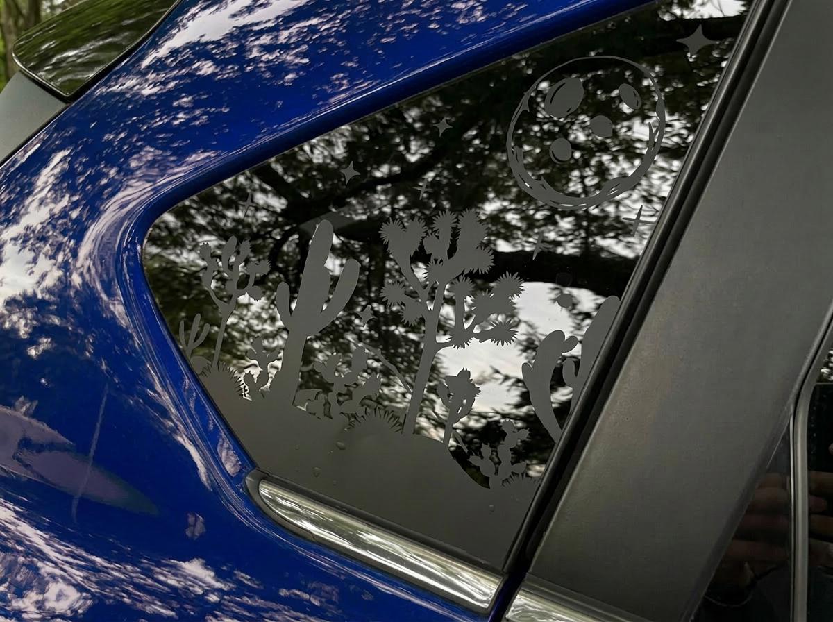 Desert Scene Quarter Window Decal Compatible with Subaru Crosstrek 2012–2027