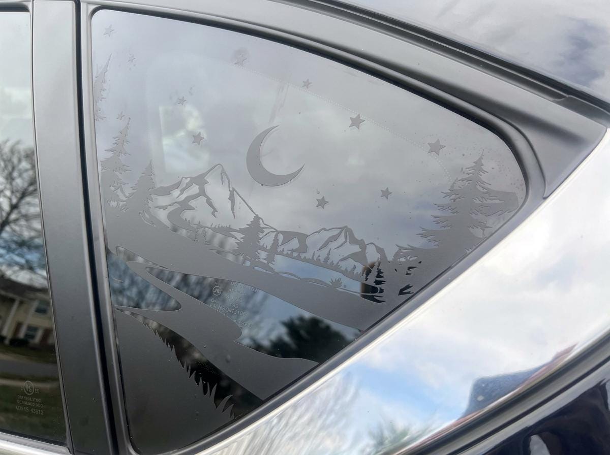 Mountain Starry Night Quarter Window Decal Compatible with Mazda CX-5 2017–2026