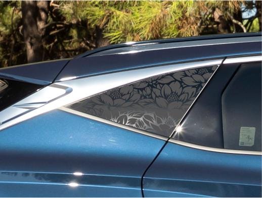 Daisy Flower Quarter Window Decal – Compatible with Hyundai Tucson (2016–2026)