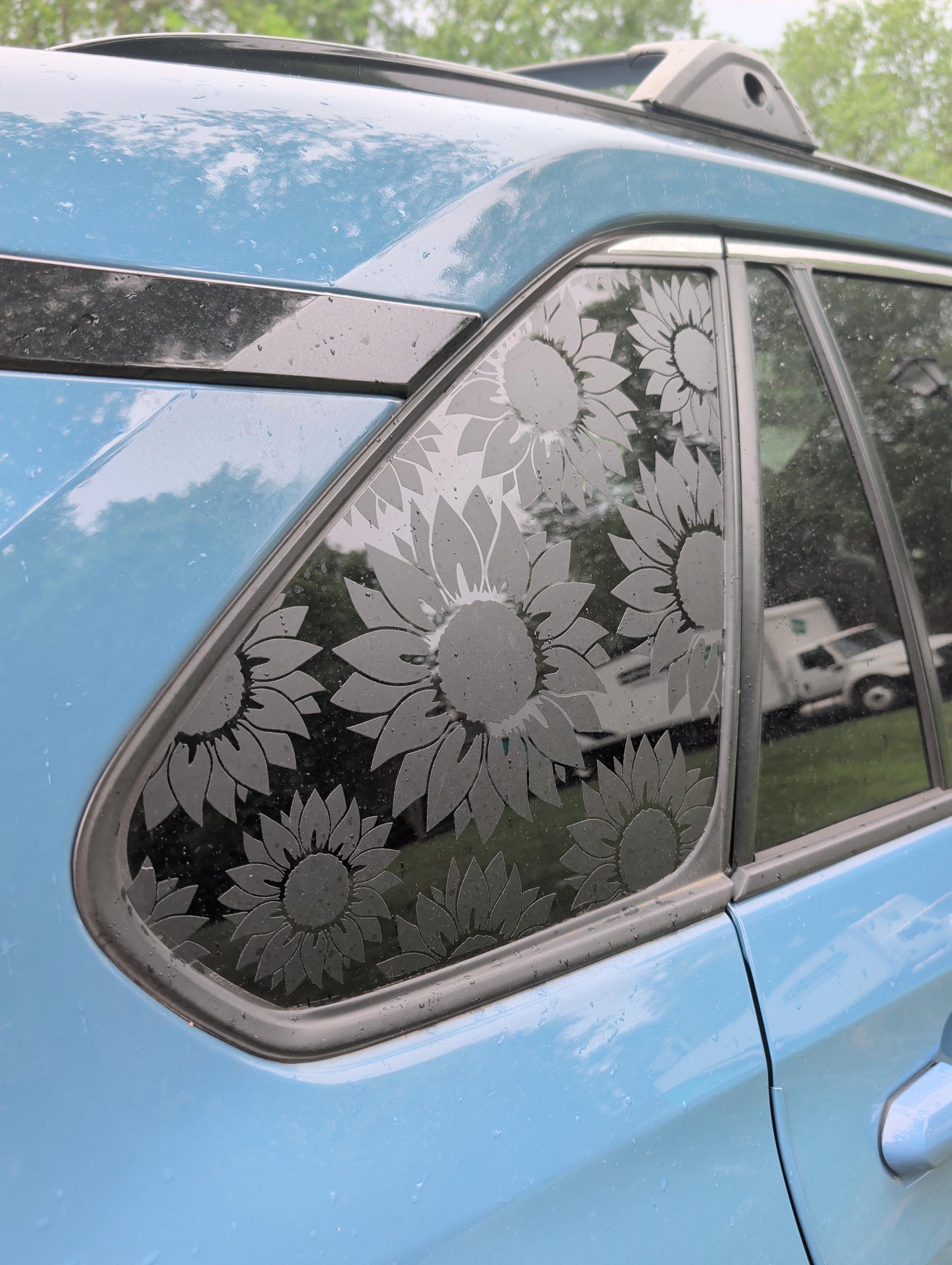 Sunflower Quarter Window Decal – Compatible with Toyota RAV4 (2006–2027)