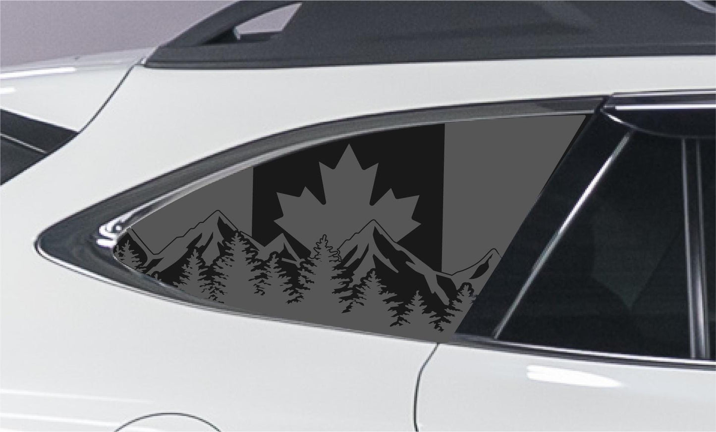 Canada Maple Leaf Mountains Quarter Window Decal – Compatible with Subaru Outback (2010–2027)