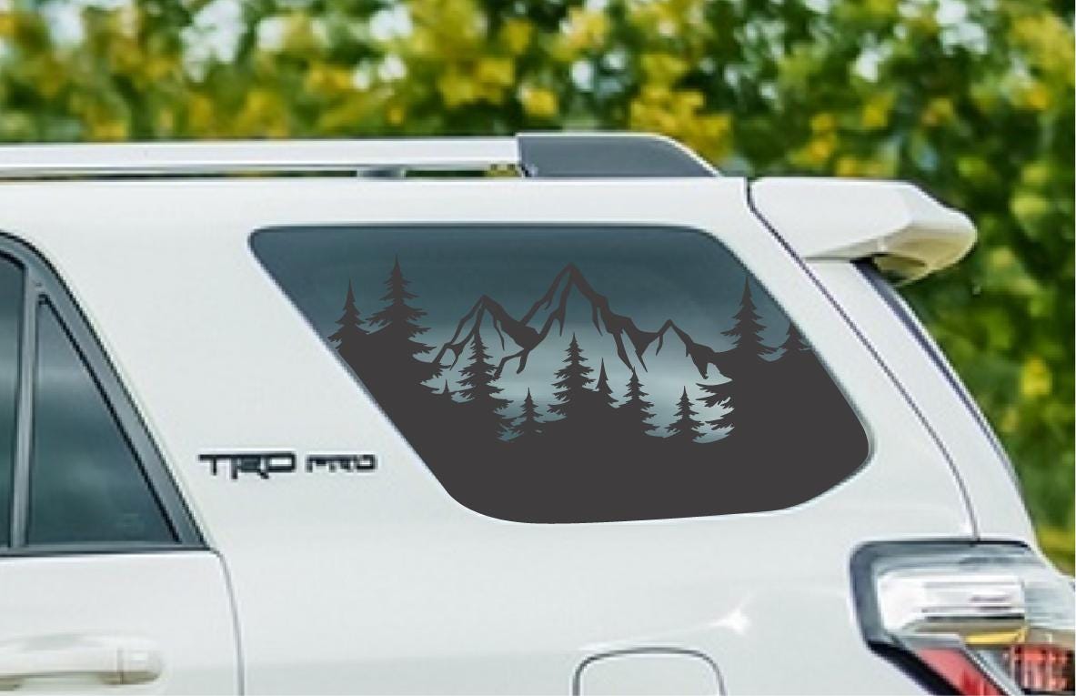 Mountain Forest Quarter Window Decal – Compatible with Toyota 4Runner (2010–2027)