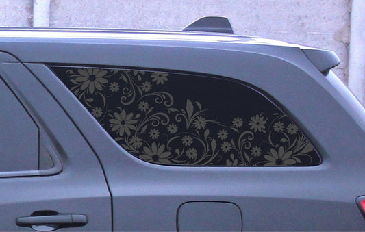 Daisy Floral Quarter Window Decal – Compatible with Dodge Durango (2011–2026)
