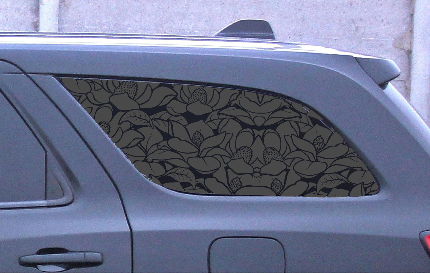 Magnolia Floral Quarter Window Decal – Compatible with Dodge Durango (2011–2026)