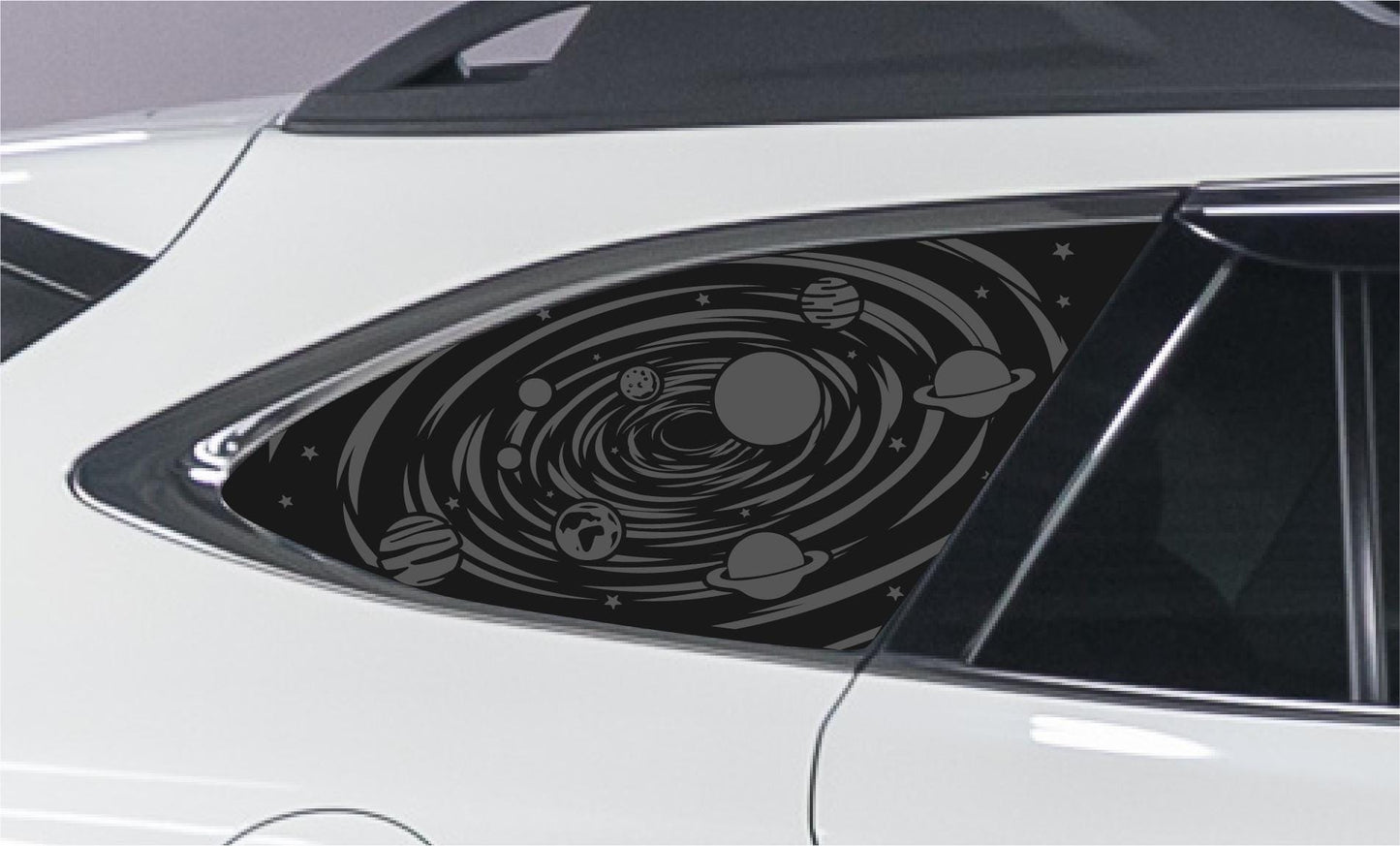 Solar System Galaxy Quarter Window Decal – Compatible with Subaru Outback (2010–2027)